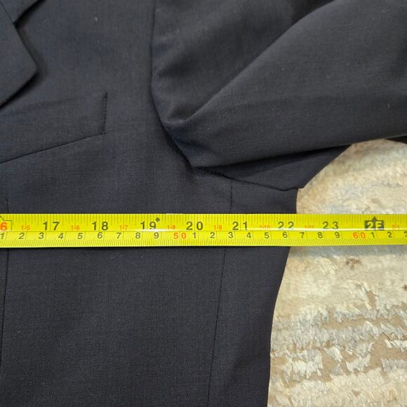 Giorgio Armani Wool Blazer Suit Jacket Black Two Button Mens Classic 41S - Picture 6 of 7